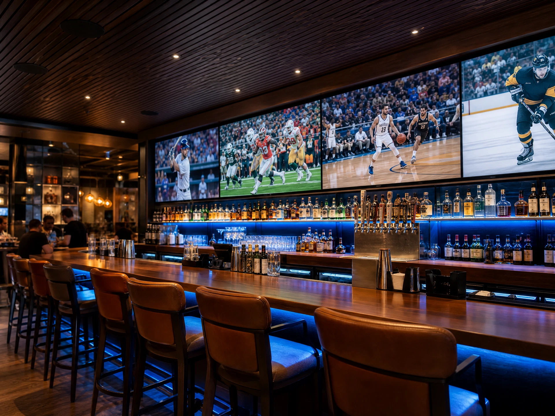 Restaurant and bar audio video and TV wall installation by Tristate Technology Solutions in New Jersey